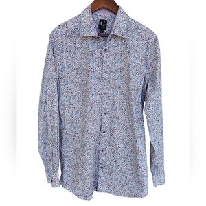 NWOT Grafton Paisley Slim Fit Button-Down Dress Shirt